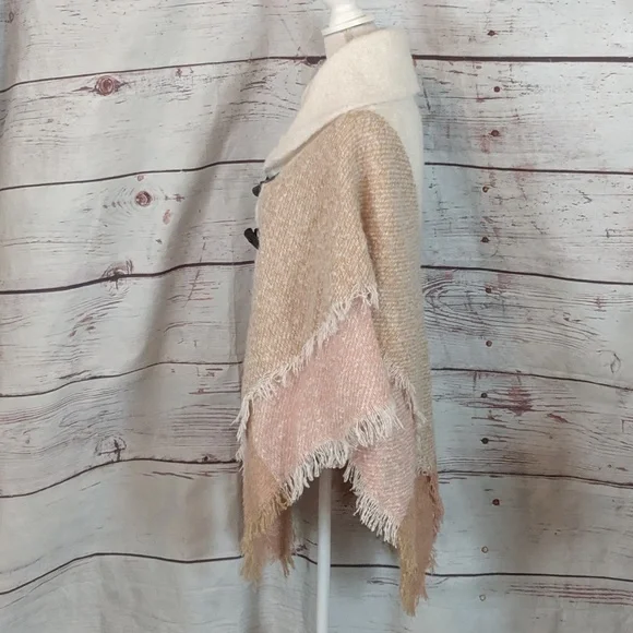 ❤️Mixit Toggle Poncho Cape Vintage Y2K Soft and Warm - Picture 3 of 4
